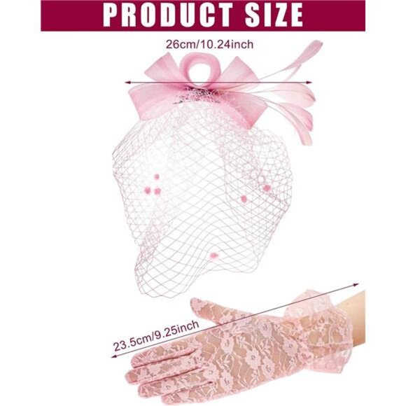 Fascinator Hat for Women Feather Funeral Veil Hat Tea Party Derby Headband - Picture 3 of 7